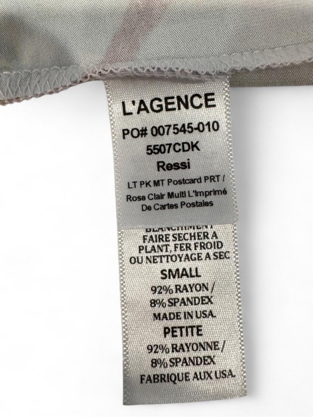 NWT, L'AGENCE Ressi Tee, size S, Multi-Print  Tee, current season, MSRP $115.00 - Picture 11 of 13